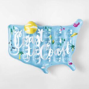 Sun Squad Inflatable Coast-to-Coast Map Pool Float 5"3 Long